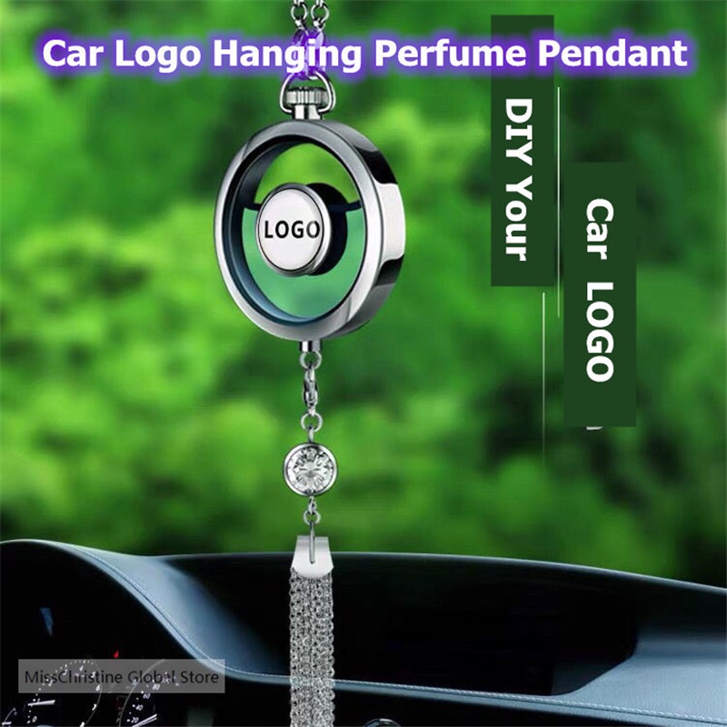 Dây Treo Trang Trí Gương Chiếu Hậu Khuếch Tán Nước Hoa Xe Hơi Bằng Kim Loại Phối Ren Xinh Xắn