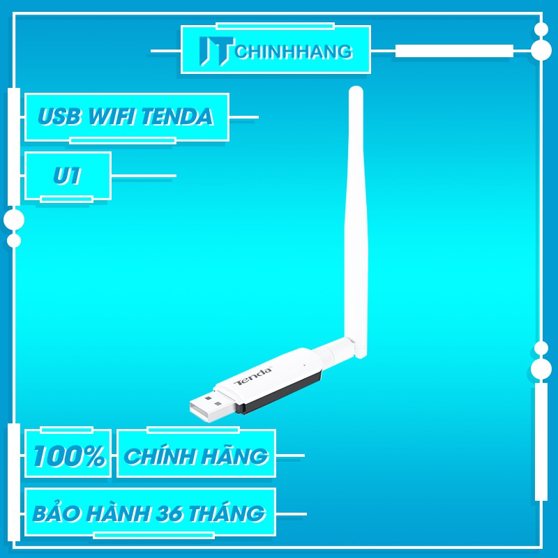 USB WIFI Tenda U1 chuẩn N tốc độ 300Mbps - Hàng Chính Hãng