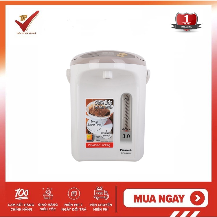 Bình thủy điện Panasonic NC-EG3000/ Panasonic NC-EG4000 Thái Lan, Tiết kiệm điện chính hãng