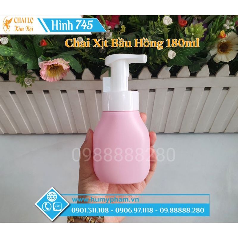 CHAI LỌ CHIẾT MỸ PHẨM - Chai Xịt Bầu Hồng 180ml - 280ml - 500ml