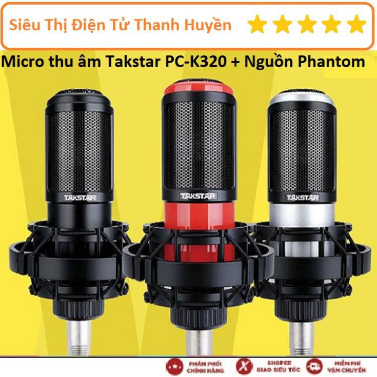 Mua ngay Mic thu âm TAKSTAR PC-K320 + Nguồn Phantom [Freeship 10k]