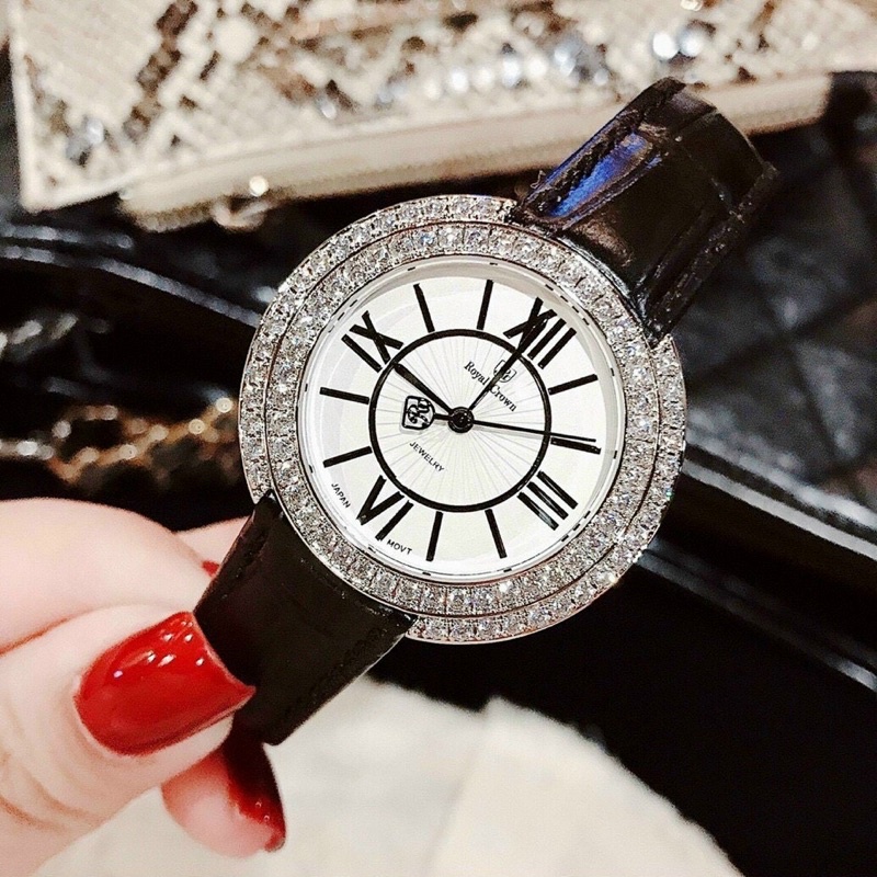 DH viền đá sang chảnh size 4.0mm dây da