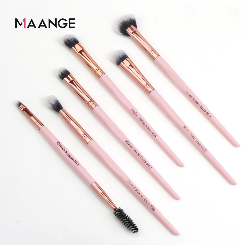 Set 6 cọ trang điểm phấn mắt MAANGE tiện lợi
