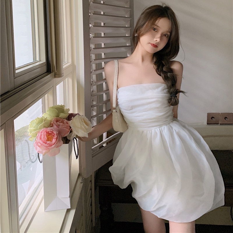 Đầm Ống Phối Lưới Xinh Xắn Dành Cho Nữ