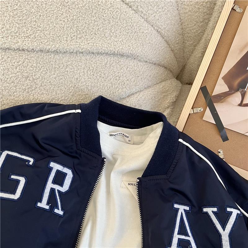 Hàng Mới Về Áo Khoác Bóng Chày Ngắn Có Khóa Kéo Thêu Họa Tiết Phong Cách Nhật Bản 2022 Mới Cho Mẹ Và Bé