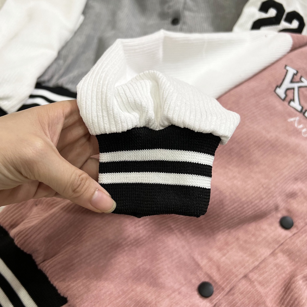 Áo Khoác Bomber Thêu KARST 22 Chất Nhung Tăm Cao Cấp Ulzzang Unisex Dáng Rộng Nam Nữ