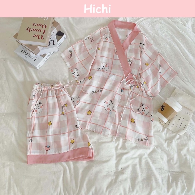 đồ ngủ nữ thời trang yukata siêu cute - hichi Store - A001