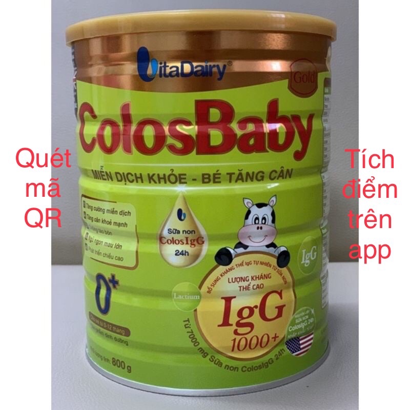 Colosbaby 0+, 1+,2+, quét mã QR tích quà