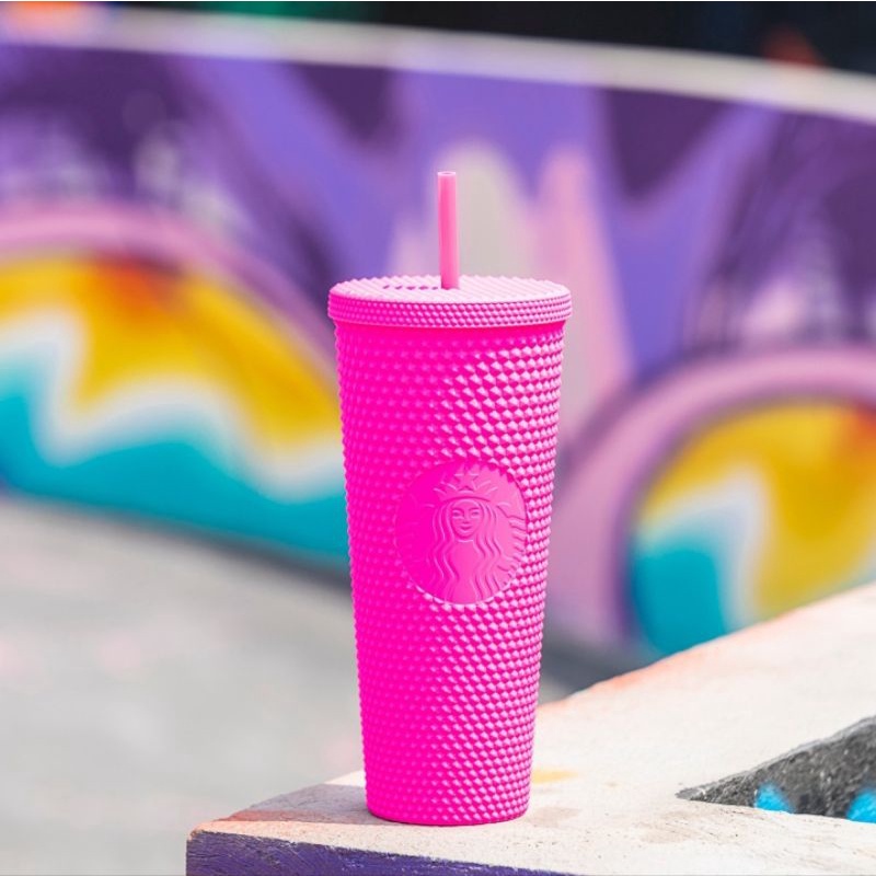 Ly Starbucks Hot Pink Matte Studded Mexico 710ml