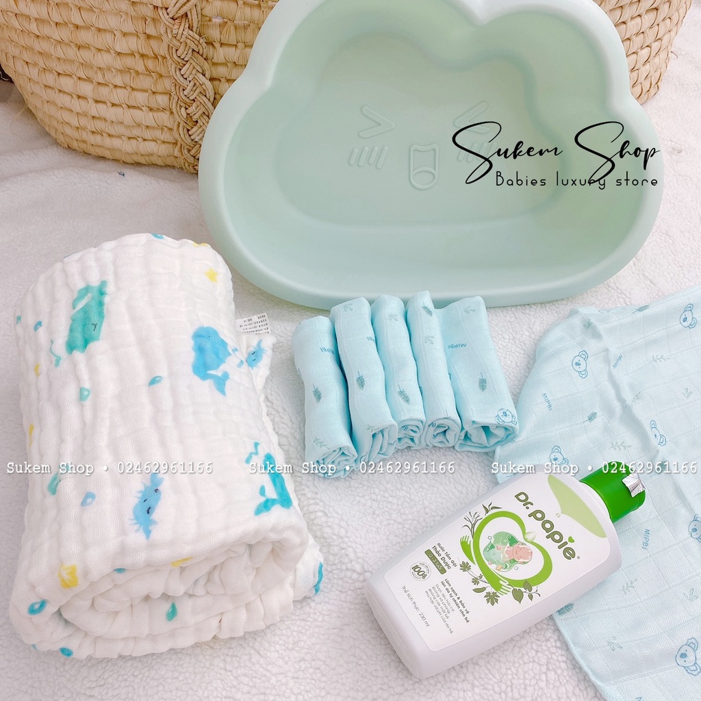 Khăn Tắm Xô Nhăn 6 lớp Xuất Nhật Cực Đẹp Loại To Cho Bé