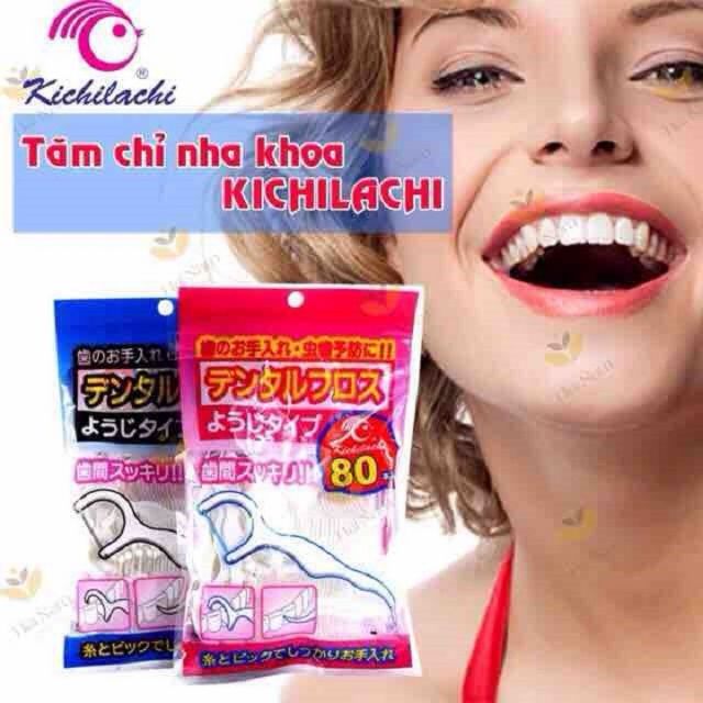 Tăm chỉ nha khoa Oralkichi gói 80 chiếc