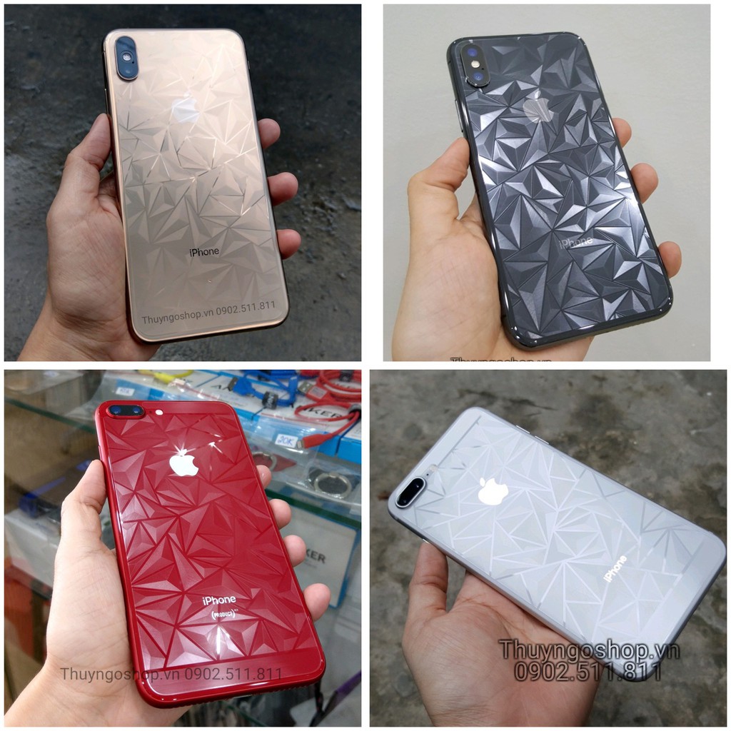 Dán mặt lưng 3D Kim Cương Iphone 12 - 12 Pro - 12 Pro Max - 11 - 11 Pro - 11 Pro Max - X - Xs Max - XR - 8plus - 7plus