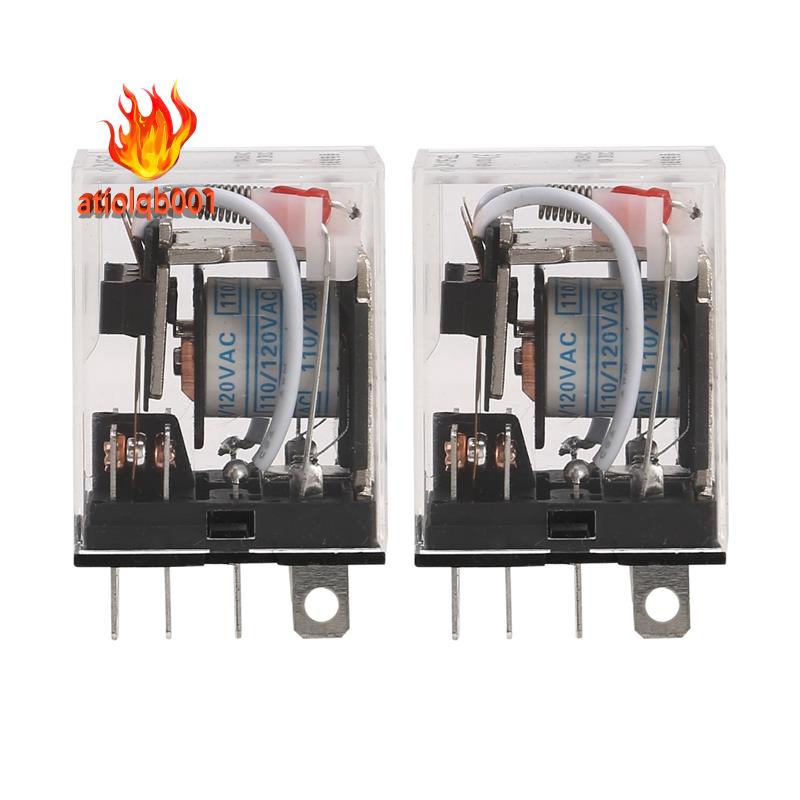 Set 2 Rơ Le Điện Từ JQX-13FL AC 110V DPDT 8-Pin 8P Chuyên Dụng
