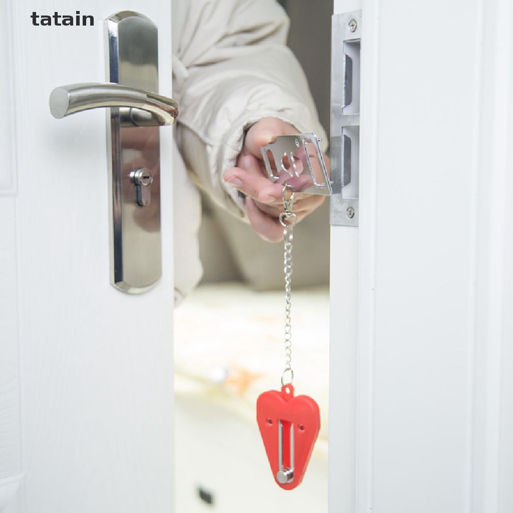 [TAT] Safety Lock Door Blocker Portable Hotel Door Lock Anti-Theft Lock Travel Lock CVX