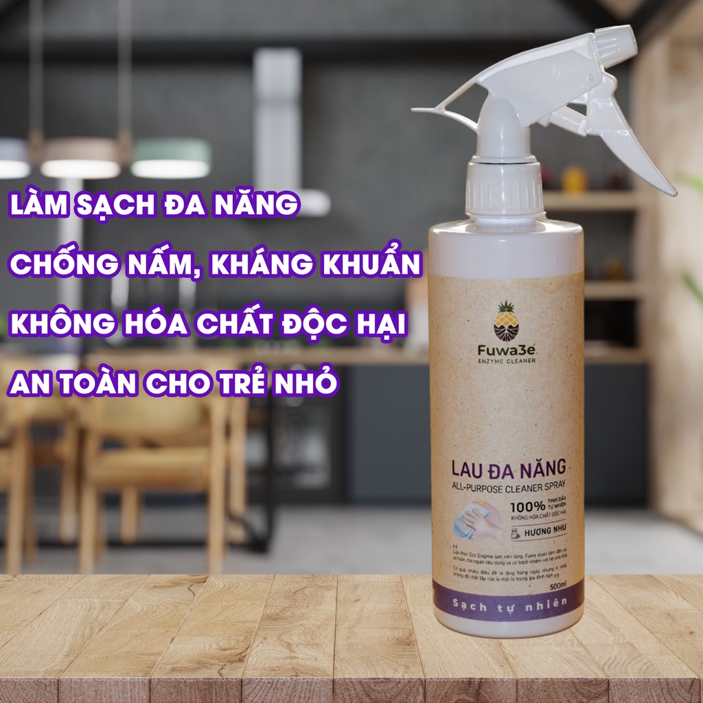 Hữu cơ NATURAL WASH Nước giặt, rửa chén, lau sàn, tẩy bồn cầu Fuwa3e, sạch bóng không hại da tay