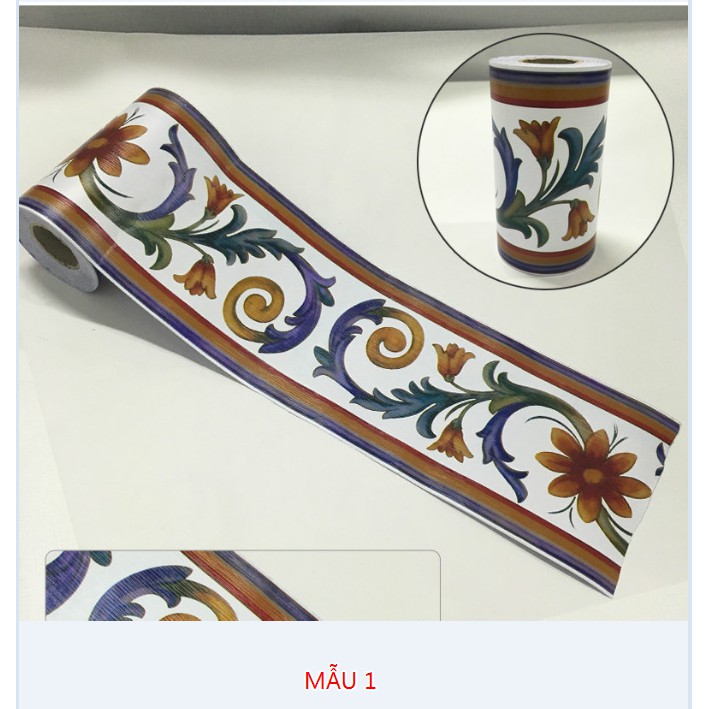 10CM X 10CM Len dán viền tường - trang trí chân tường HOA VĂN CỔ ĐIỂN 1 FBT014