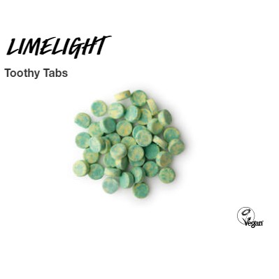 Viên đánh răng Lush Limelight Toothy Tabs 50g - Hàng order UK