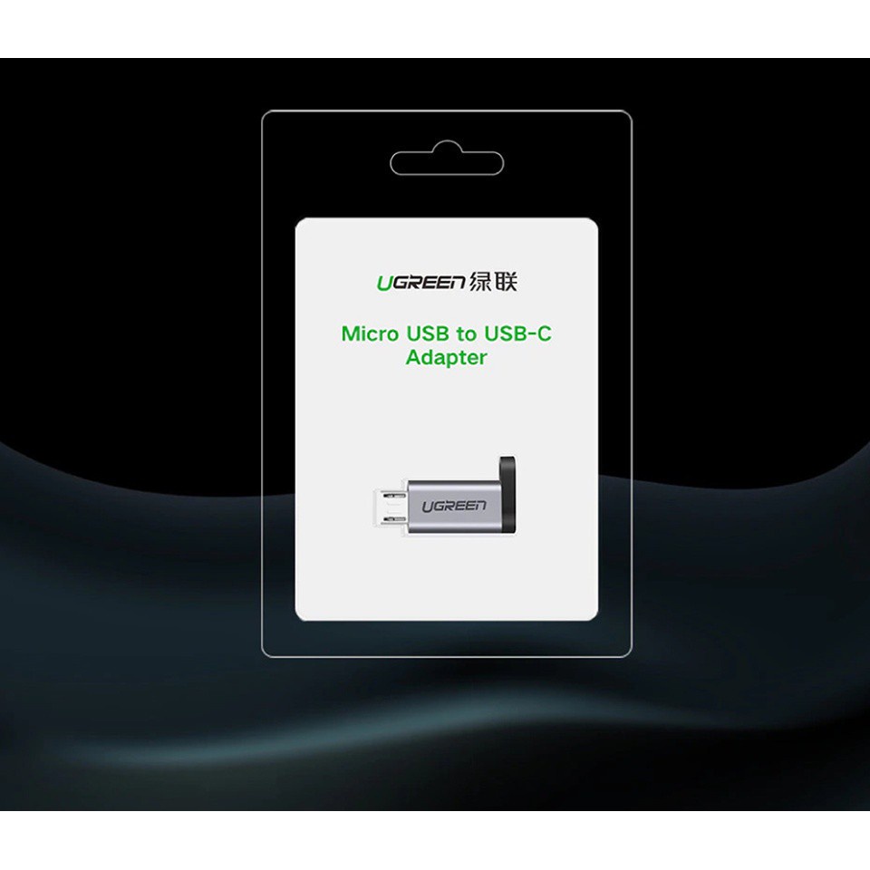 Đầu chuyển cổng Type C sang cổng Micro USB dài 2,5cm UGREEN US282 50590 vỏ nhôm
