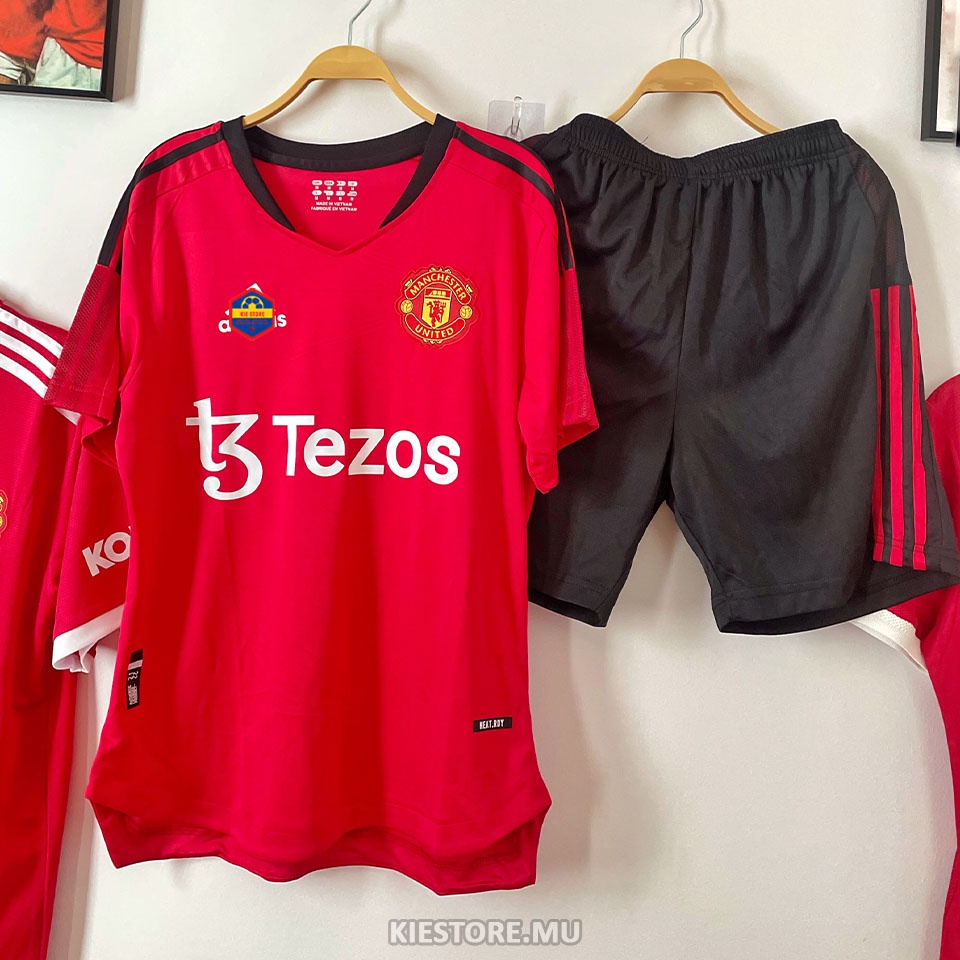 Set bộ thể thao quần áo bóng đá CLB Manchester United phiên bản SPF/ Bộ quần áo MU Tezos đỏ 2021 vải Thái xịn