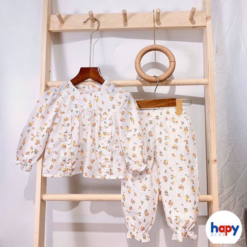 vải thô linen hoa xinh xắn may váy,áo,bộ cho mẹ và bé