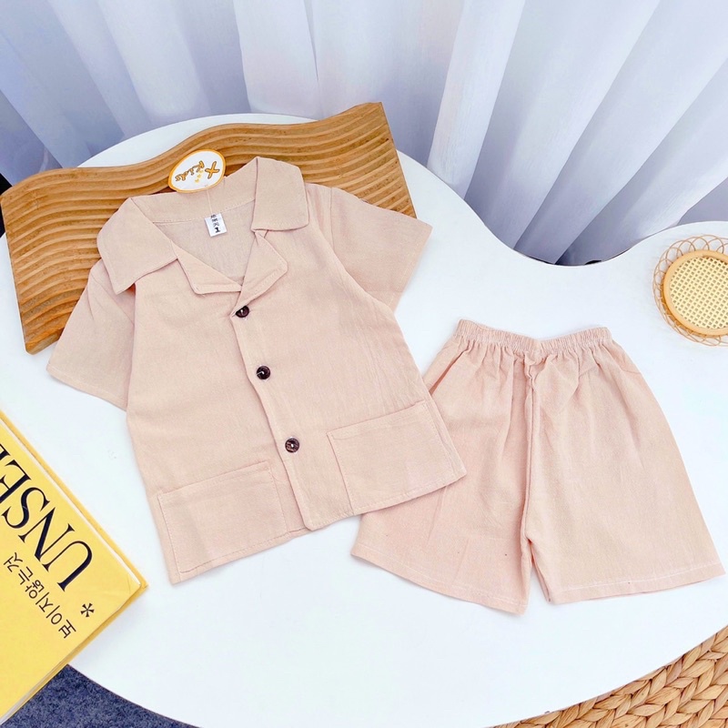 [SET CHO BÉ] Bộ đũi hàn sơmi 2 màu cho bé
