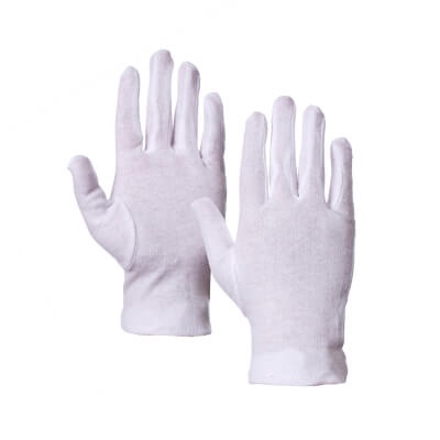 Set 10 đôi găng tay vải cotton trắng
