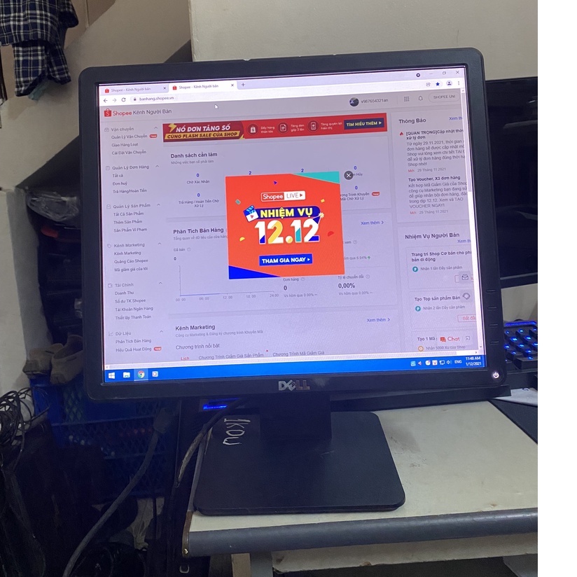 Màn dell 17inch cũ đẹp thanh lý nguyên team