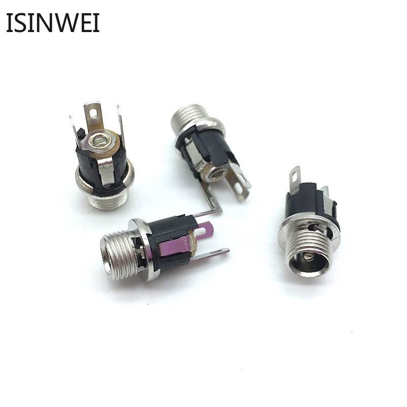 Bộ 5 giắc nguồn DC DC025M 5.5*2.1 5.5x2.1mm DC-025M kèm đai ốc chuyên dụng cho bảng điều khiển