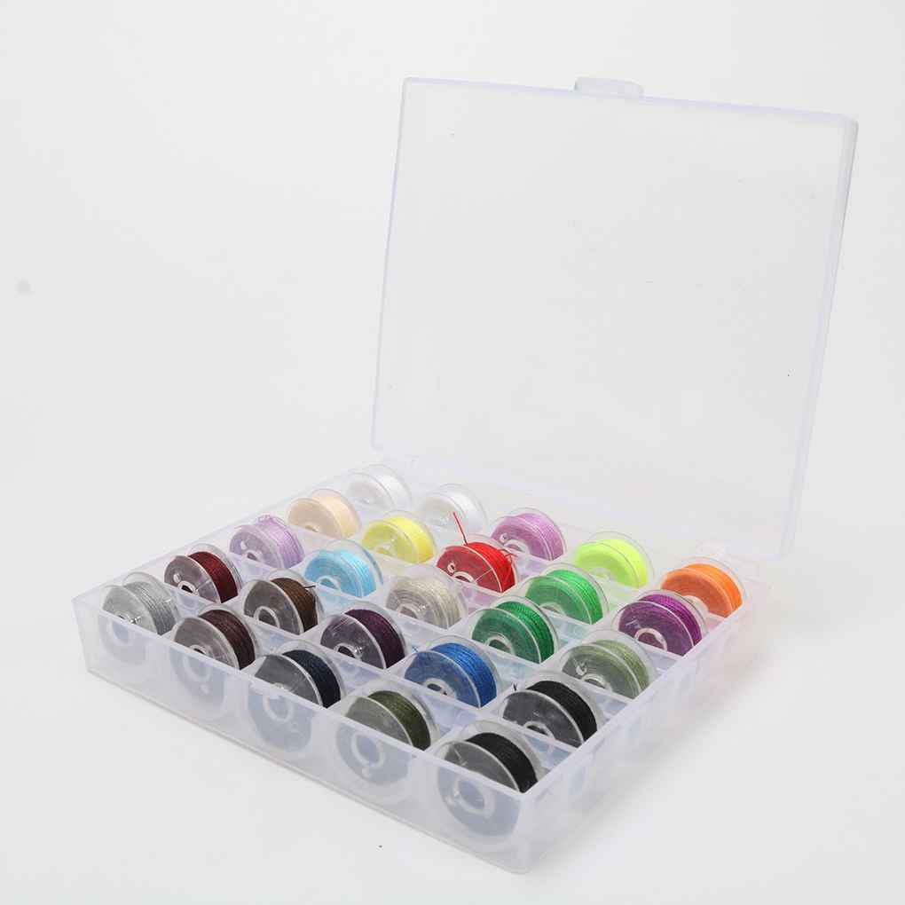 25 Cuộn Chỉ Trong Suốt Nhiều Màu Bằng Nhựa