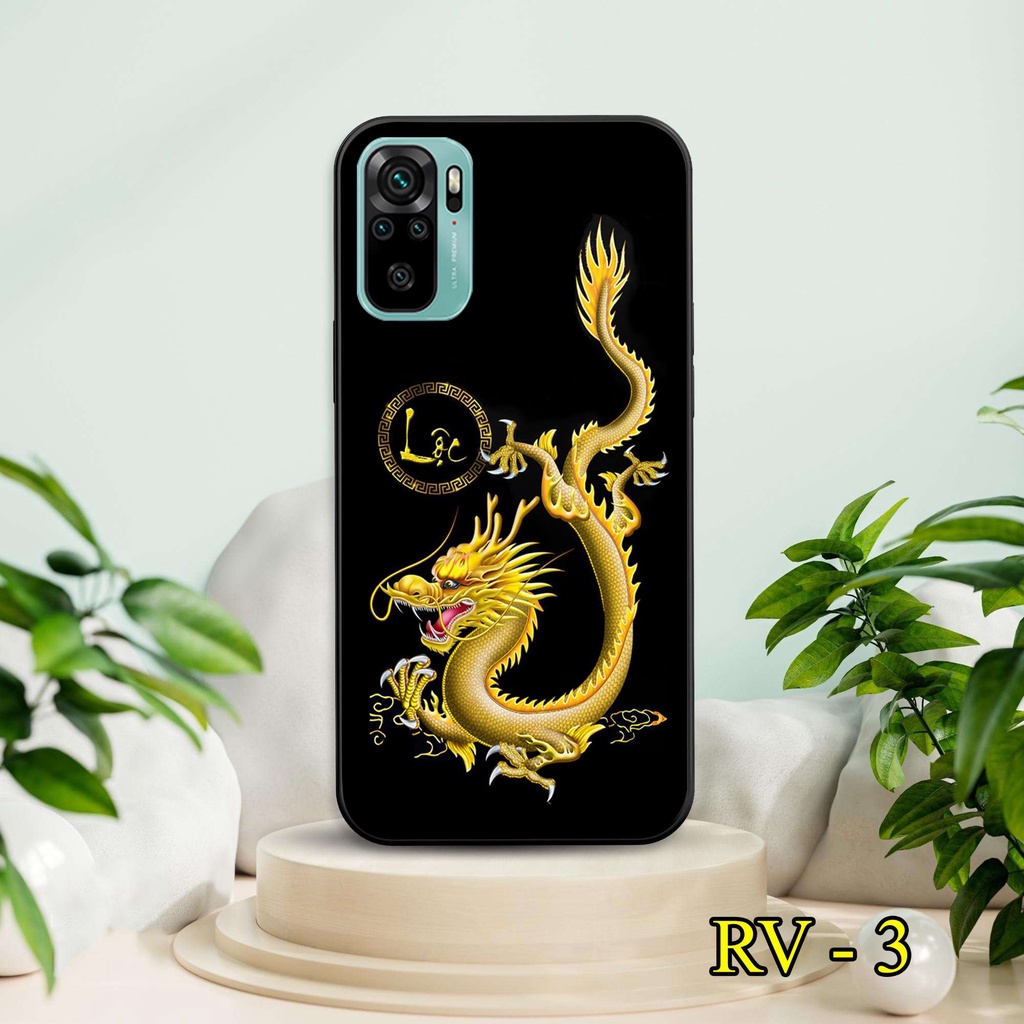 Ốp kính Redmi Note 11 4G/5G - Note 11 Pro 5G - Note 10 Pro - Note 10 4G/5G - Redmi 9C - Redmi 10C hình Rồng Tài Lộc 3D