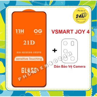 [Vsmart Joy 4] Combo Kính Cường lực Full màn hình + dán bảo vệ camera Vsmart Joy 4 - phukienso24h