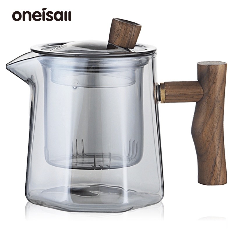 Ấm trà bằng thủy tinh chịu nhiệt ONEISALL dung tích 500ml/800ml