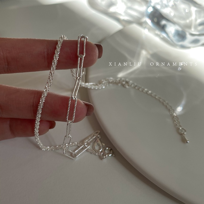 Vòng Tay Bạc s925 Lấp Lánh Thời Trang Hàn Quốc Cho Nữ