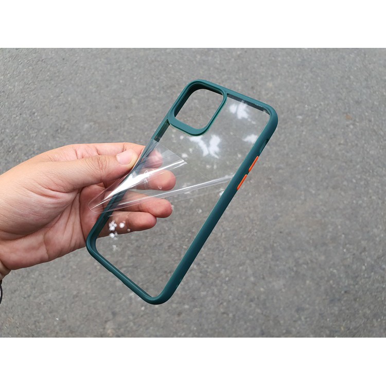 Ốp lưng chống sốc lưng trong cứng, viền dẻo nhiều màu NTC cho điện thoại iPhone 6 đến 11 Pro Max