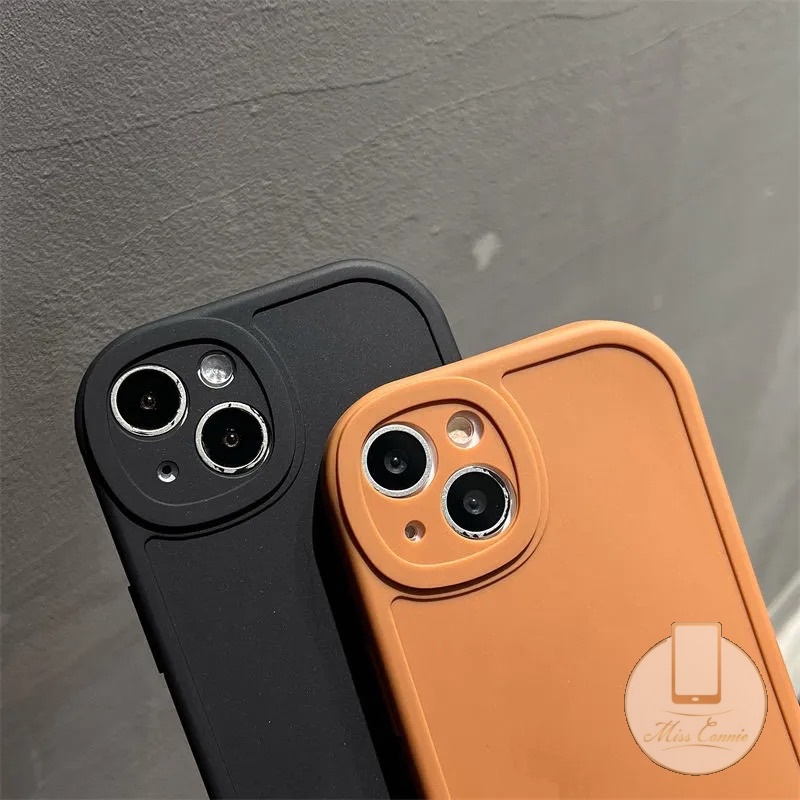 Ốp Điện Thoại TPU Mềm Màu Trơn Hình Oval Cho iPhone 7Plus 11 12 13 Pro Max XR X XS Max 7 8 Plus SE