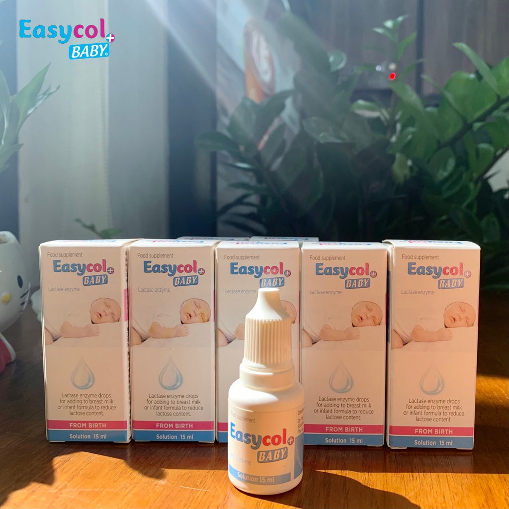 Enzym lactase  Easycol Baby cho trẻ bất dung nạp Lactose cải thiện tiêu hóa nhập khẩu Châu Âu dung tích 15ml