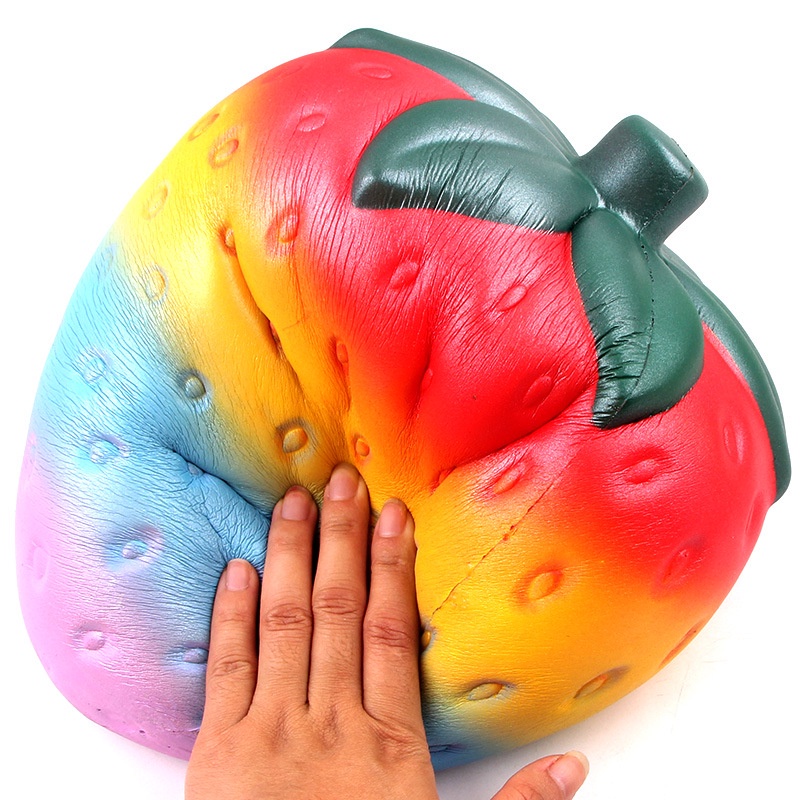 [25CM-ĐẠI KHỔNG LỒ] Squishy QUẢ DÂU TÂY NGŨ SẮC Đẹp Đại Khổng Lồ Chính Hãng