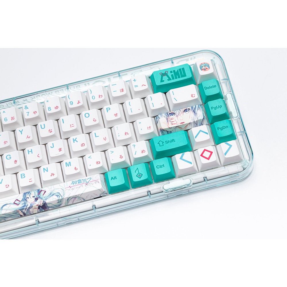 Hatsune Miku keycaps cherry  profile Dye-Sublimation   PBT keycap 141keys