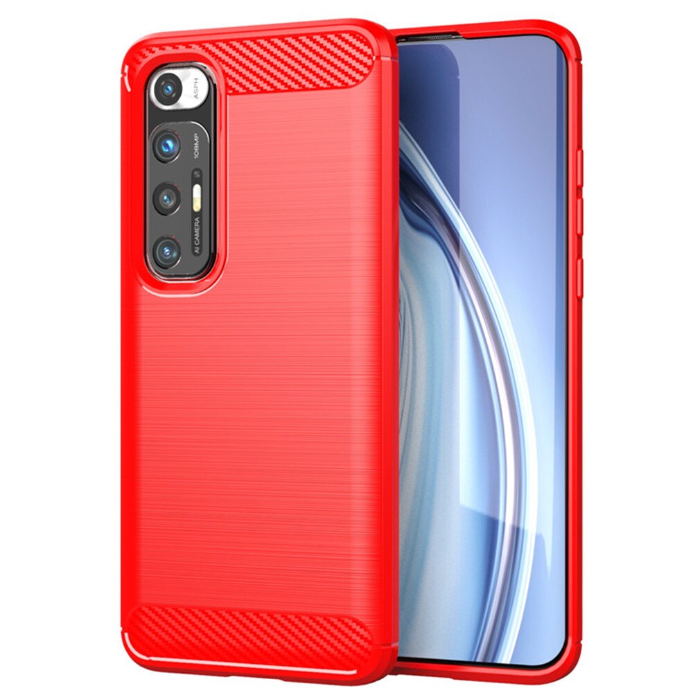 Ốp điện thoại họa tiết sợi cacbon cho Xiaomi Mi 10s