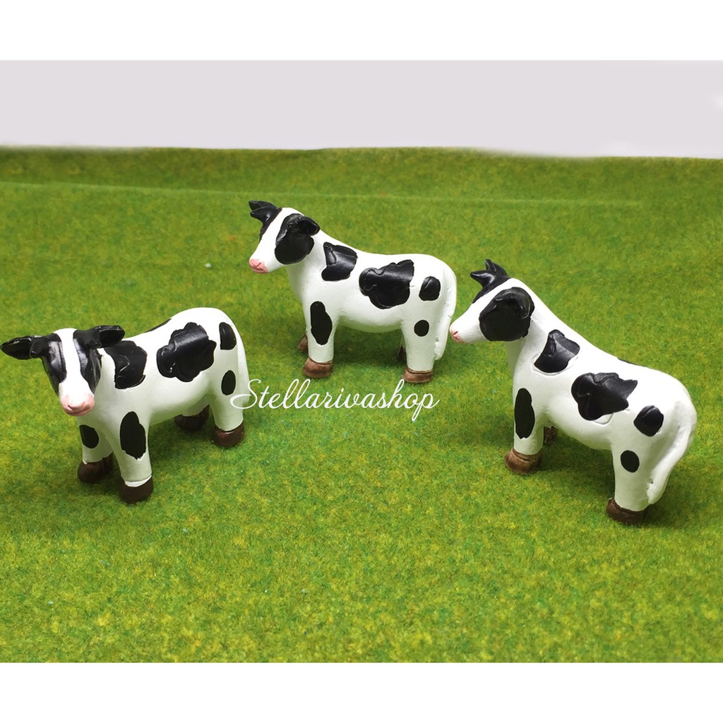 Mô hình bò sữa trang trí tiểu cảnh nông trại