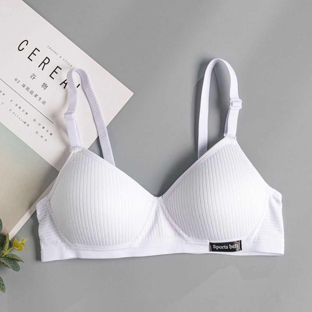 Áo ngực không gọng nữ cotton mút mỏng, áo lót nữ học sinh mặc thoải mái JOCOSI A554