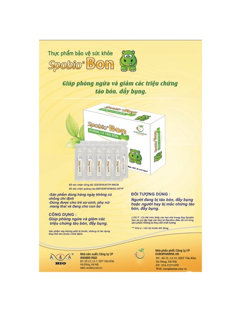 Spobio Bon Không lo rối loạn tiêu hoá táo bón - chuyên biệt cho trẻ sơ sinh và phụ nữ mang thai và đang cho con bú | BigBuy360 - bigbuy360.vn