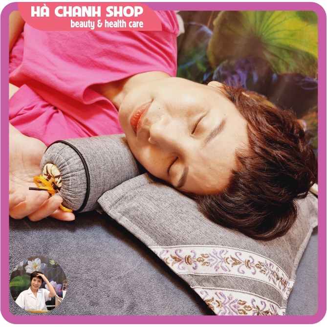 Gối Thảo Dược Kê Cổ Gối Đầu Ngải Cứu Có Cắm Điện Làm Nóng Cổ Spa Hương Thơm Thảo Mộc Giúp Giảm Đau Nhức Cổ Vai