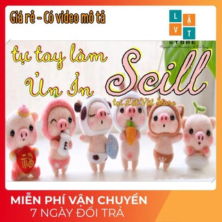[Sale] KIT LEN CHỌC ỦN ỈN SCILL - Needle Felting Pig - Handmade, Quà Tặng, DIYS