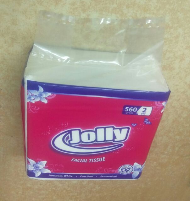 Khăn giấy lau mặt Jolly 2 lớp/ 560 gram
