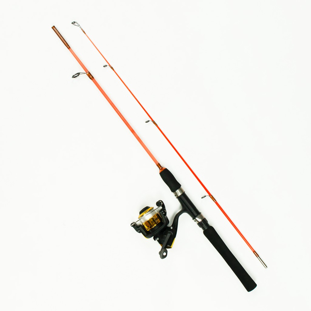 ▤□✠Combo cần máy 2 khúc Crawfish 1m2,1m35 + máy câu cá size 200 giá rẻ