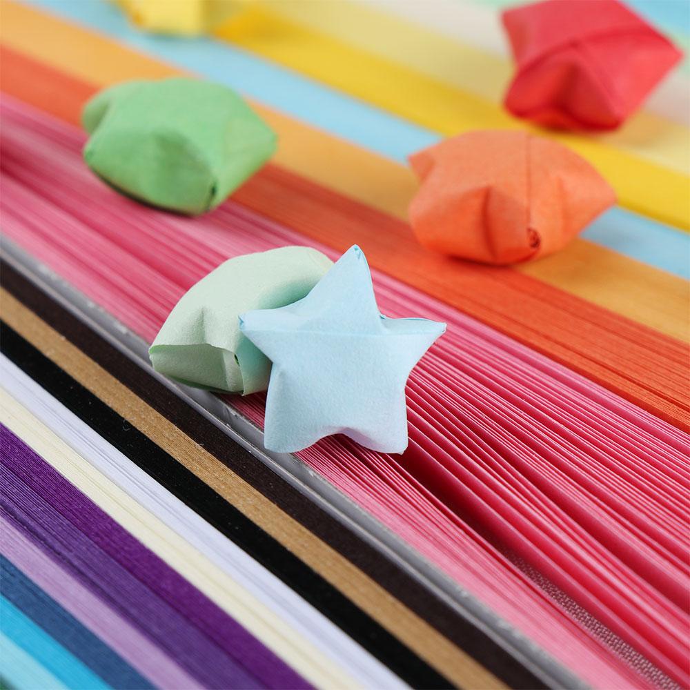 Set 540 Giấy Xếp Origami Một Mặt DIY Màu Kẹo Dùng Trang Trí Nhà Cửa