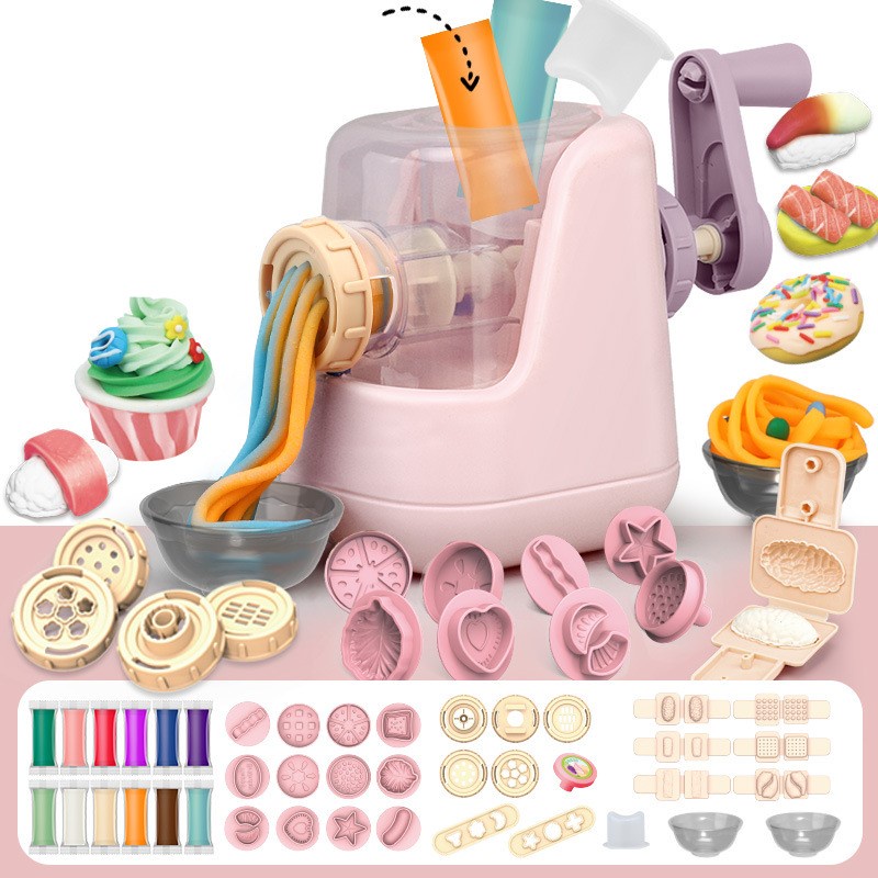 Bộ đồ chơi máy làm mì, máy làm kem, máy làm hamburger bằng đất nặn - đất sét cao cấp không độc hại