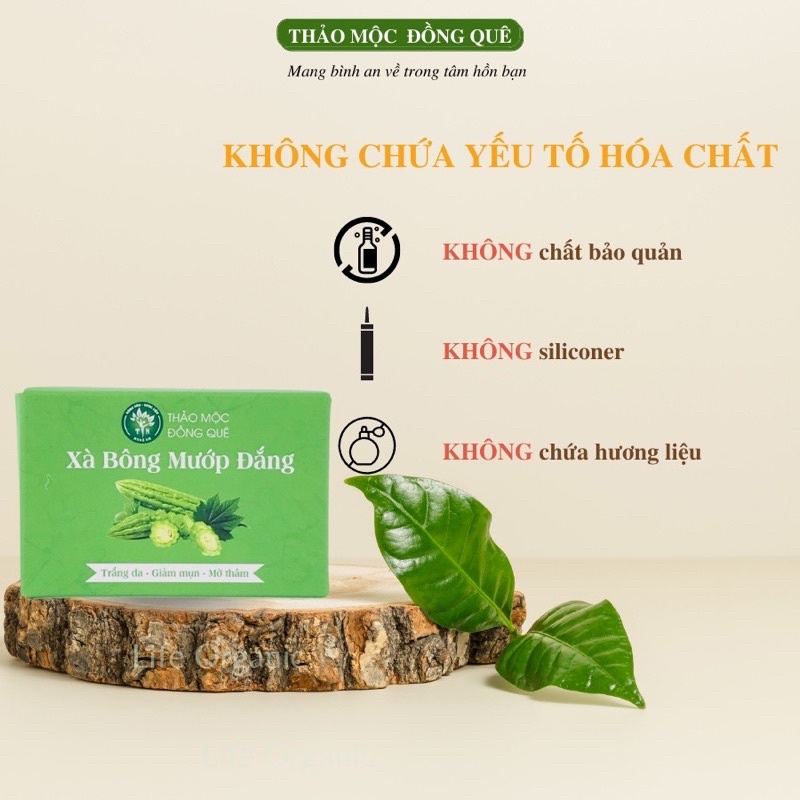 Xà bông mướp đắng khổ qua trắng da mờ thâm giảm mụn - xà phòng mướp đắng cao cấp