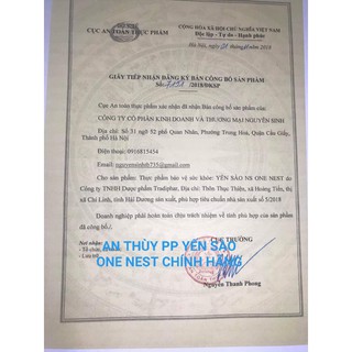Yến sao one nest 2020